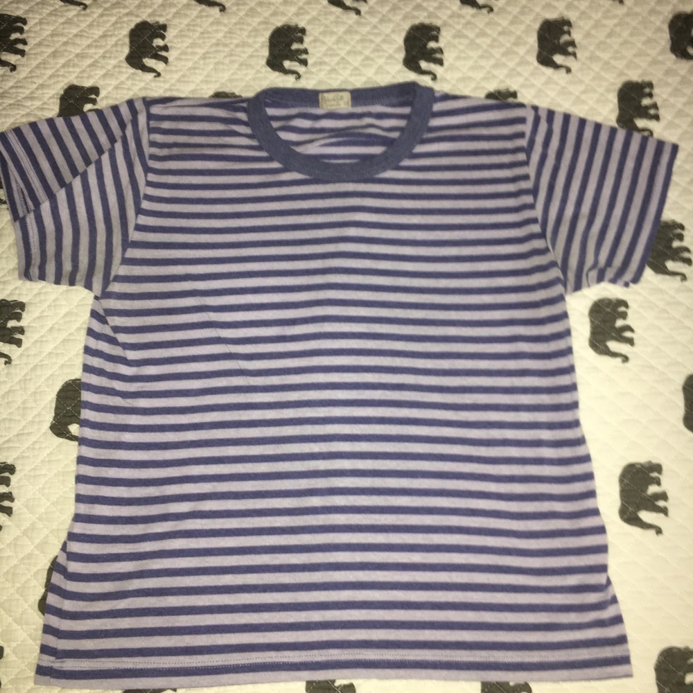 Blue stripped John Gault  tee shirt